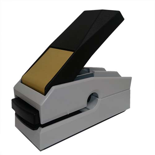 This award-winning, Canadian-made seal embosser is designed to create a lasting raised notary impression on any kind of paper with ease and comes with a life-time replacement guarantee. This notary seal embosser is designed to allow embossing anywhere on a document where a standard embosser cannot reach. Creates notary seal impressions of 1-5/8 inches.